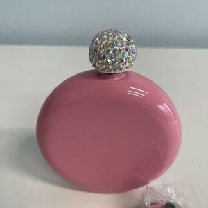 Pink Flask Stainless Steel Total Glam Rhinestone Cap Funnel BOTTOM DOLLAR SALE!!
